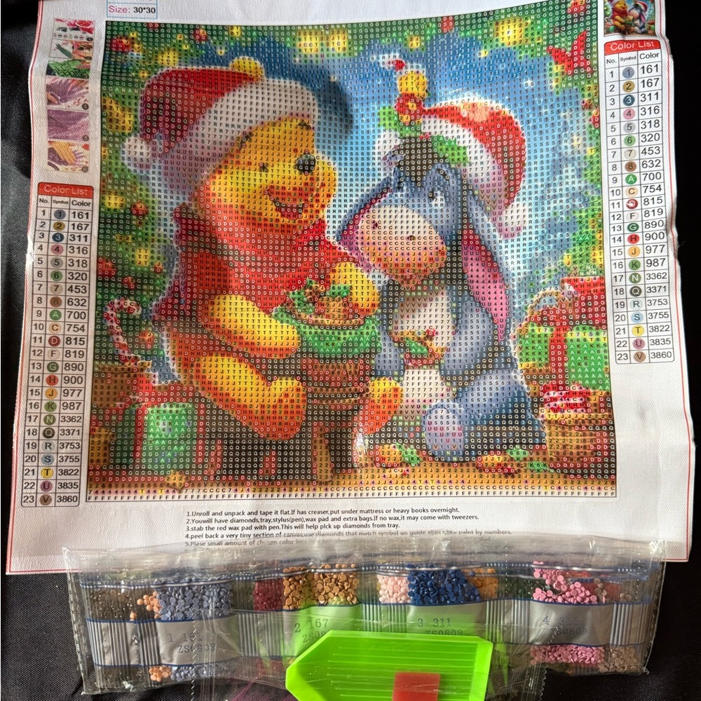 New Winnie the Pooh & Eeyore Holiday Diamond Art Kit